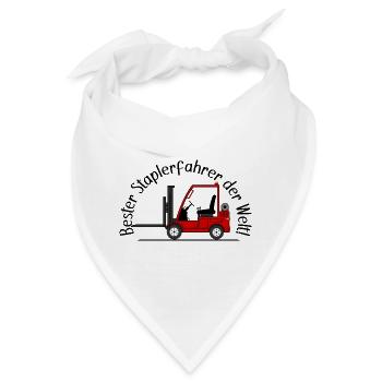 Staplerfahrer rot beste Staplerfahrer der Welt - Bandana - Weiß - Vorne