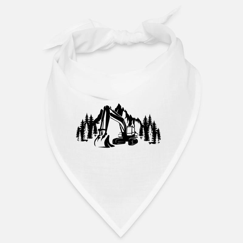 Bergwald Geschenk Baggerfahrer Silhouette Bandana