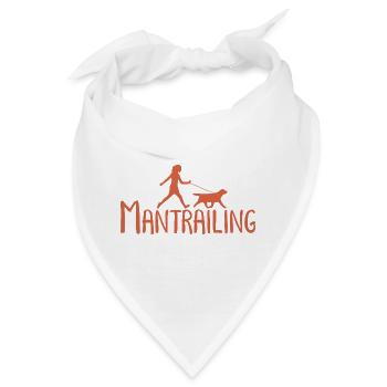 Mantrailing Suchhund Geschenk Hundeliebhaber - Bandana - Weiß - Vorne