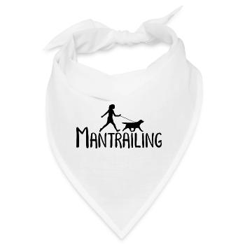 Mantrailing Suchhund Geschenk Hundeliebhaber - Bandana - Weiß - Vorne