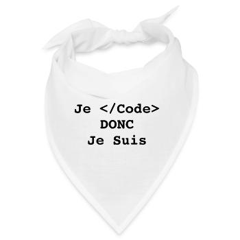 Ich programmiere, also bin ich Informatiker und Programmierer - Bandana - Weiß - Vorne