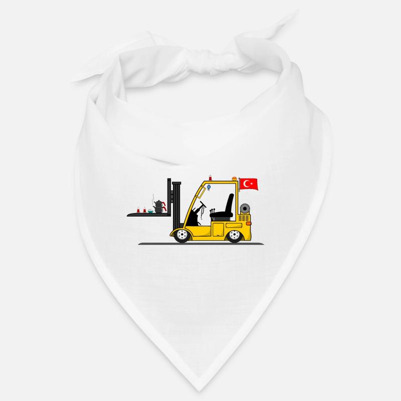 Turkish forklift driver with cay tea Bandana