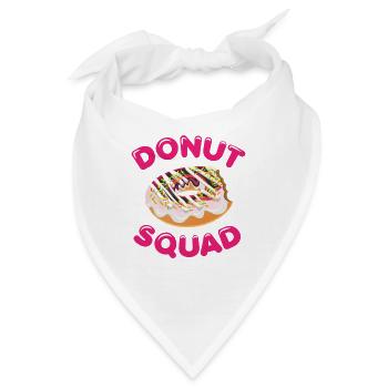 Donut Squad Doughnut Kader Lustiges Geschenk - Bandana - Weiß - Vorne