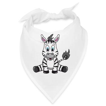 Baby Zebra - Bandana - Weiß - Vorne