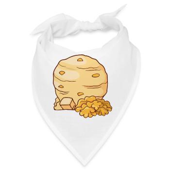 Walnuss Eis Speiseeis Eiskrem Eiscreme Kugeleis - Bandana - Weiß - Vorne