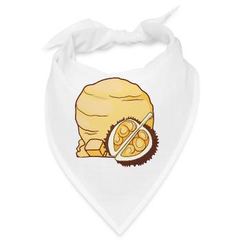 Durian Eis Speiseeis Eiskrem Eiscreme Kugeleis - Bandana - Weiß - Vorne