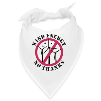 Wind Energy No Thanks - Bandana - Weiß - Vorne