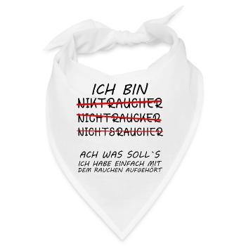 1 Jahr Endlich rauchfrei Nichtraucher Ich bin - Bandana - Weiß - Vorne