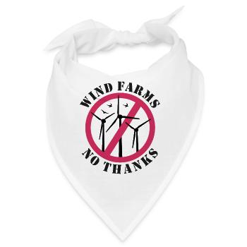 Windparks Nein Danke, Nein zu Windkraft - Bandana - Weiß - Vorne