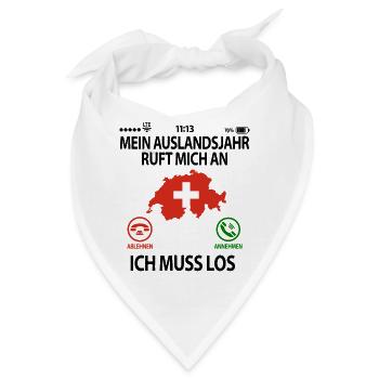 Schweiz Auslandsjahr Au Pair Abschiedsgeschenk - Bandana - Weiß - Vorne