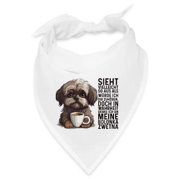 Ich denke an meine Bolonka Zwetna Hund Bolonka - Bandana - Weiß - Vorne