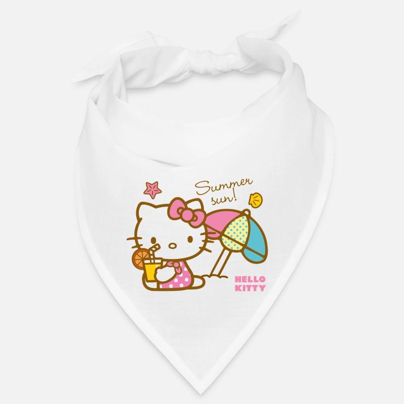 Hello Kitty À La Plage Sous Un Parasol Bandana