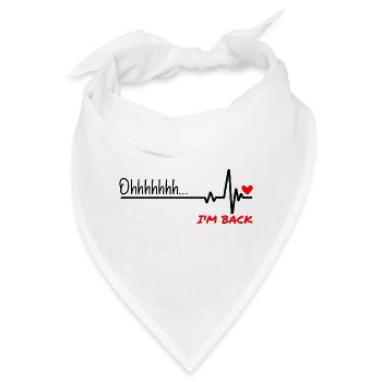 Herzchirurgie Überlebende Bekleidung Herzschlag - Bandana - Weiß - Vorne