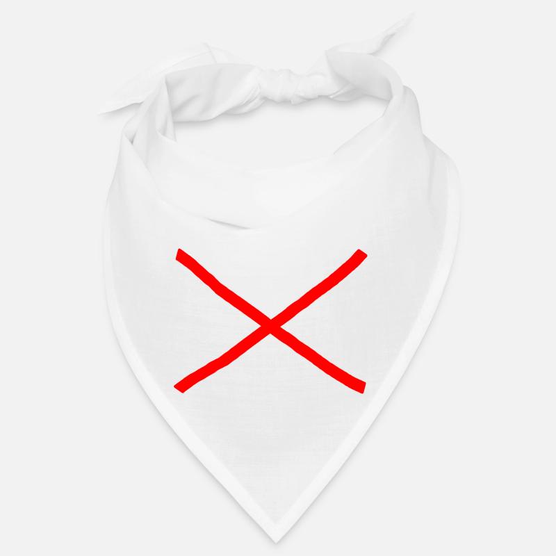 Rejection Strikethrough with red X 1 Bandana
