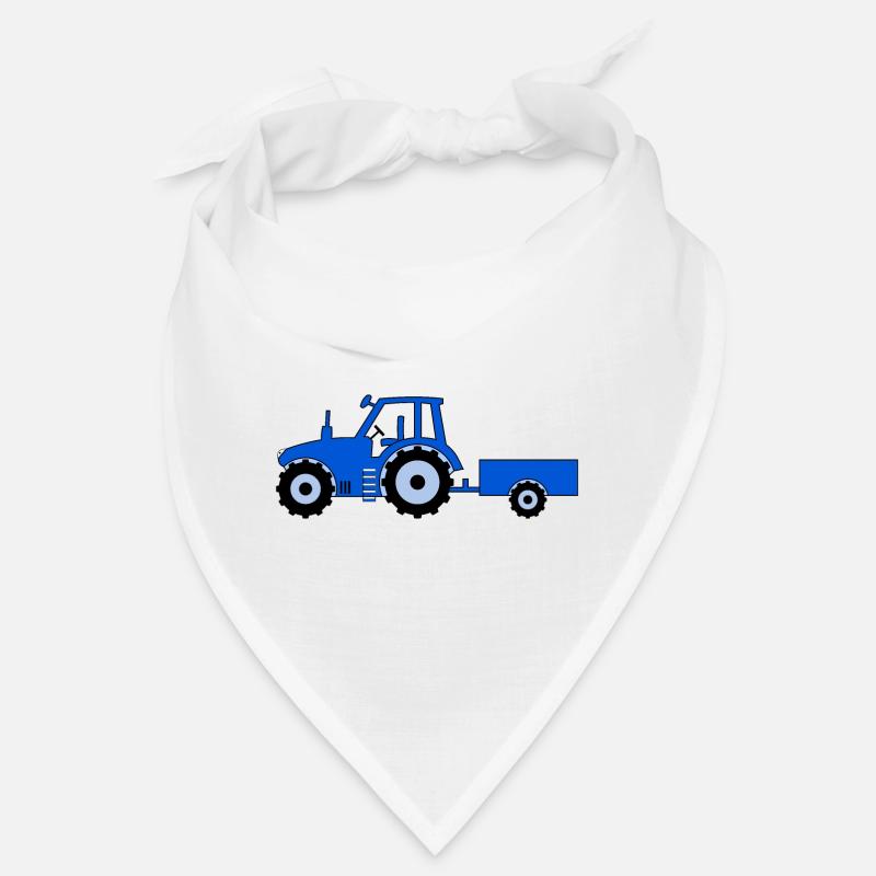 Tracteur avec remorque bleue Bandana