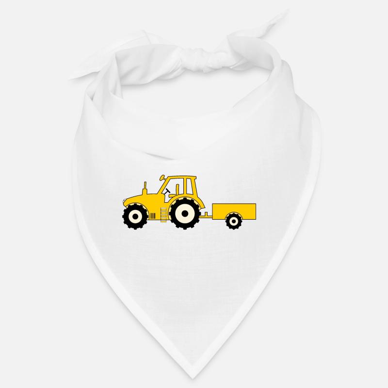 Tracteur avec remorque jaune Bandana