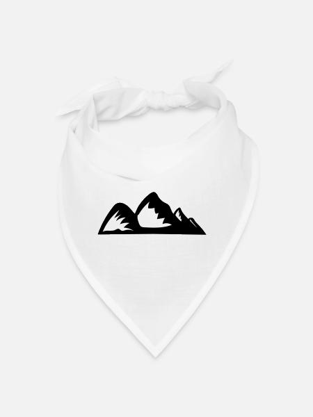 Mountains Mountain Mountains 12 - Bandana - white - Front