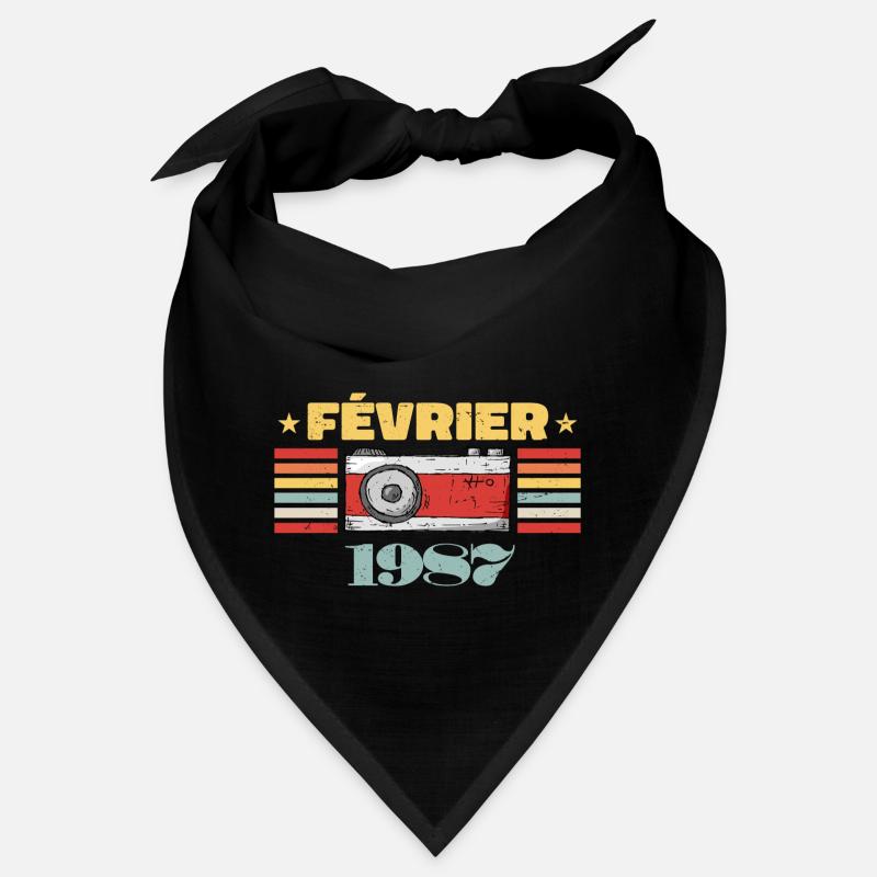 Février 1987 Vintage Anniversaire Rétro Cadeau Bandana