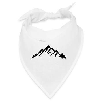 Berge und Wald, Berg - Bandana - Weiß - Vorne