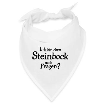 Sternzeichen Steinbock - Bandana - Weiß - Vorne
