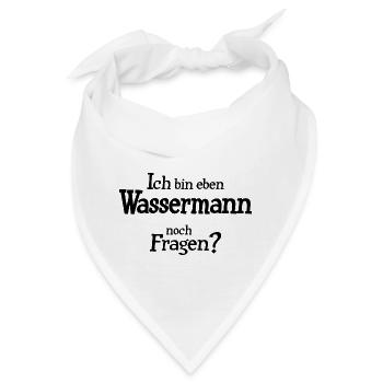 Sternzeichen Wassermann - Bandana - Weiß - Vorne