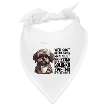 Bolonkas Hunden Spruch Bolonka Zwetna Hund Bolonka - Bandana - Weiß - Vorne