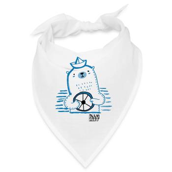 Ahoi Seebär - Bandana - Weiß - Vorne