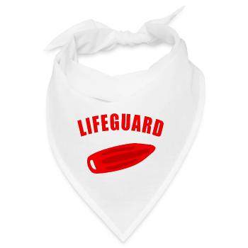 LIFEGUARD Schwimmer Rettungsschwimmer Bademeister - Bandana - Weiß - Vorne
