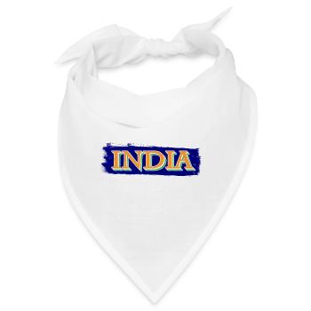 Indien Inder Hindu Stolz Flagge Land I Geschenk - Bandana - Weiß - Vorne