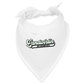 Landwirtin mit Leib & Seele | Farben änderbar - Bandana - Weiß - Vorne