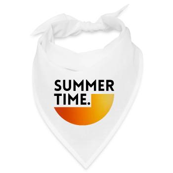 Sommerzeit - Sonnenuntergang - Bandana - Weiß - Vorne