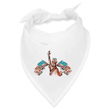 USA FACKEL AMERICA 4TH JULY FOURTH STARS STRIPES - Bandana - Weiß - Vorne