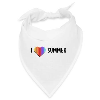 I love Summer - Bandana - Weiß - Vorne