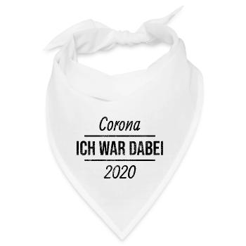 Corona 2020 Ich War Dabei - Bandana - Weiß - Vorne
