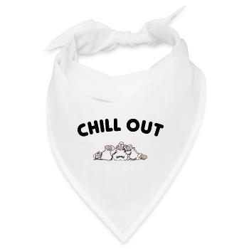 Chill Out Schafe - Bandana - Weiß - Vorne