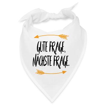 Gute Frage nächste Frage - Bandana - Weiß - Vorne