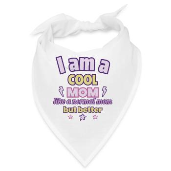 Mutter Cool, Muttertag Geschenk, Lässig - Bandana - Weiß - Vorne