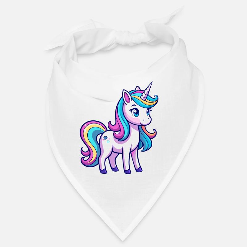 Süßes Regenbogen-Einhorn Bandana