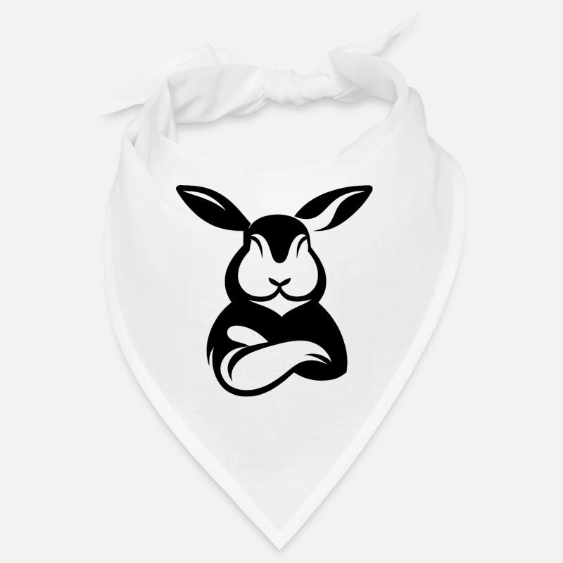 Hase mit verschränkten Armen Silhouette Bandana