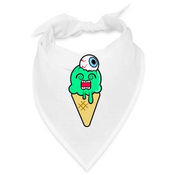 Funky Ice Cream - Bandana - Weiß - Vorne