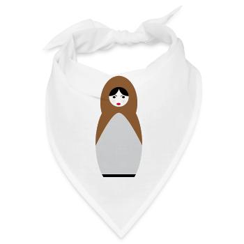 Matruschka Matroschka Puppe Babuschka Spielzeug - Bandana - Weiß - Vorne