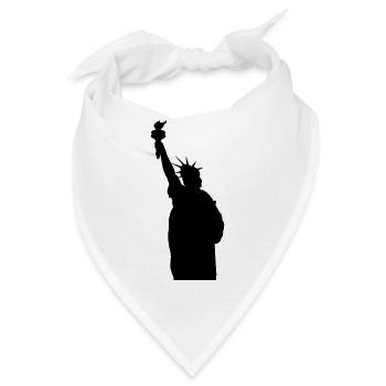 Freiheitsstatue Silhouette - Bandana - Weiß - Vorne