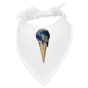 Globale Erwärmung - Bandana - Weiß - Vorne