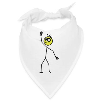 Happy Stick Figure - Bandana - Weiß - Vorne
