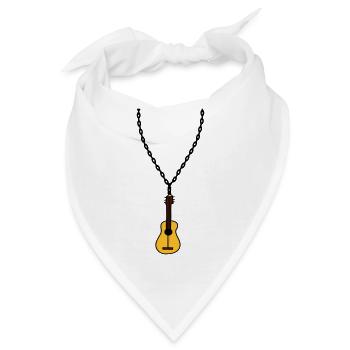 halskette schmuck gitarre lernen spielen song cool - Bandana - Weiß - Vorne