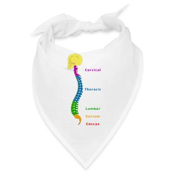 Wirbelsäule Spine Physio - Bandana - Weiß - Vorne