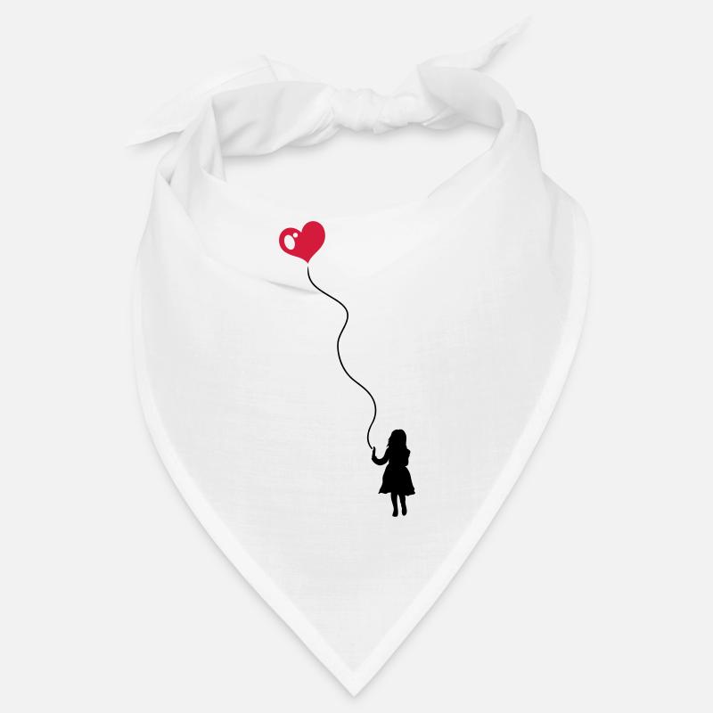 Kleines Kind mit Herz Luftballon Bandana