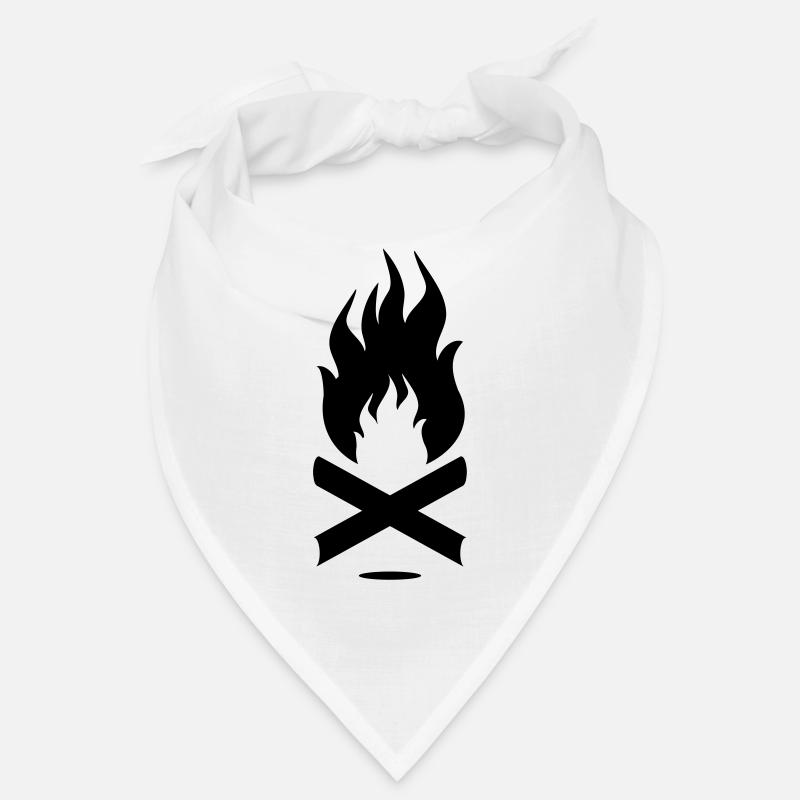 Campfire symbol with logs Bandana