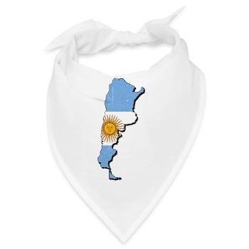 Argentinien Karte mit der argentinischen Wappen - Bandana - Weiß - Vorne