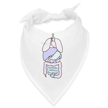 Anatomie Organe Medizin - Bandana - Weiß - Vorne